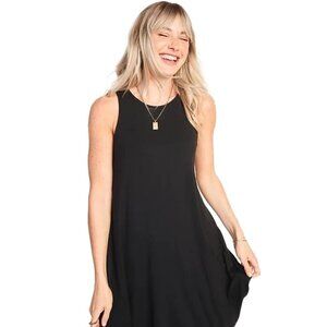 ❤️ OLD NAVY black swing Dress Size S